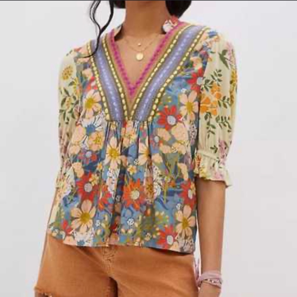 Anthropologie Blink London Top - Great Colors for early fall